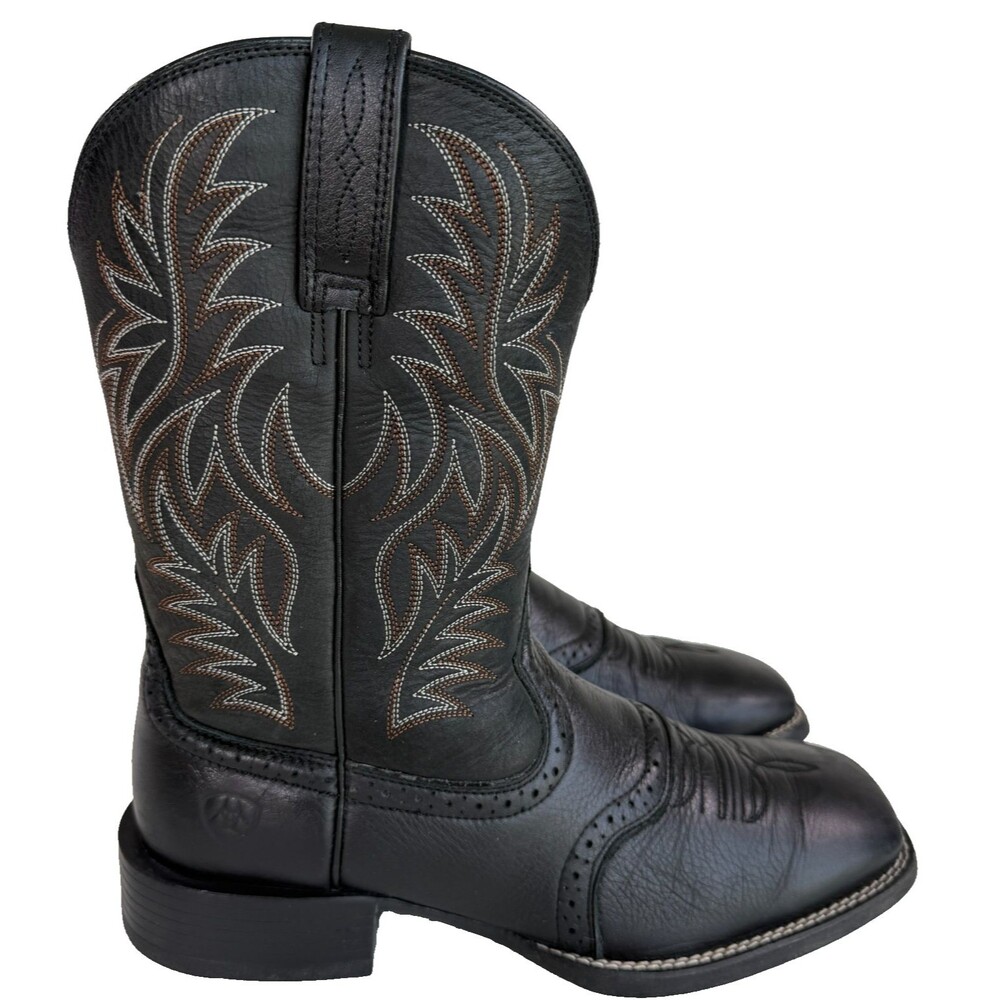Ariat Sport Performance Western Cowboy Boots Men's Black boot 10016292 Size 8.5D